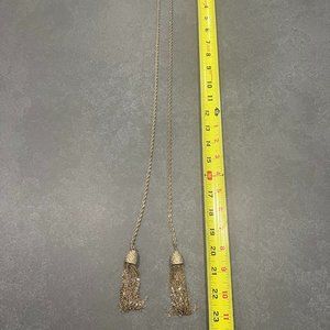 Gold Wrap Neckace with Tassels